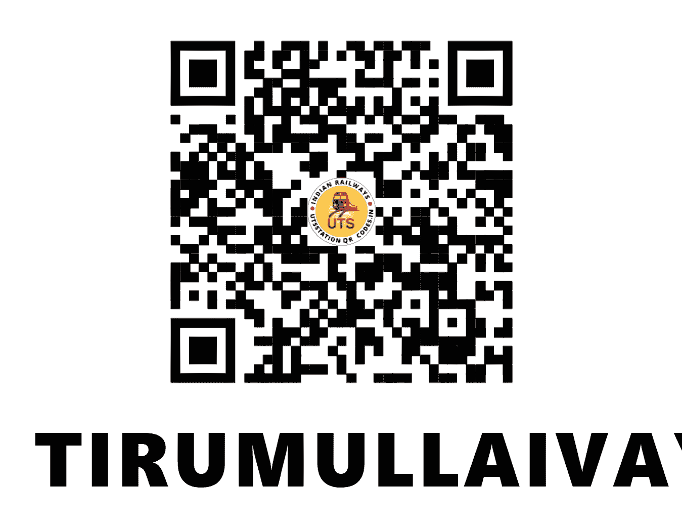 UTS QR Code for TIRUMULLAIVAYIL - TMVL - SR (TAMIL NADU)